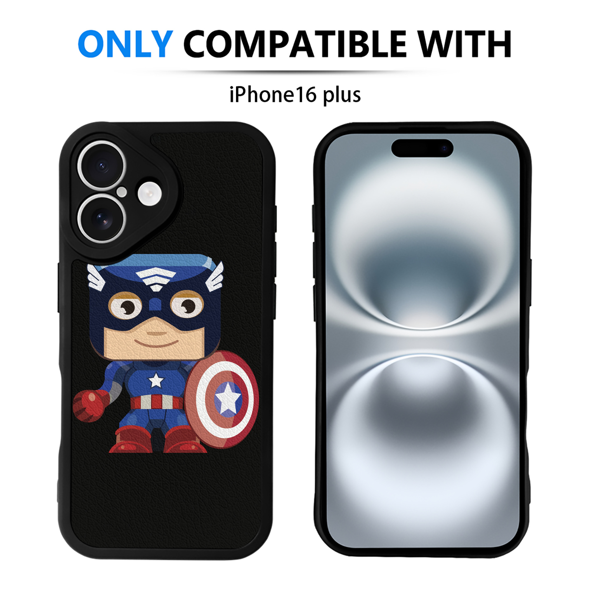 （画像用） アベンジャーズ The Avengers 【iPhone 16シリーズ対応】シリコンスマホケース（レザー調） 材質：シリコン